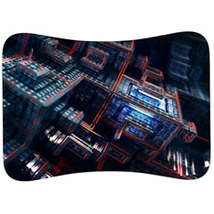 Fractal Cube 3d Art Nightmare Abstract Velour Seat Head Rest Cushion by Cemarart