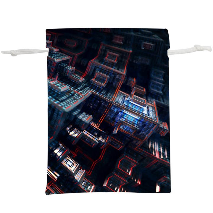 Fractal Cube 3d Art Nightmare Abstract Lightweight Drawstring Pouch (XL)