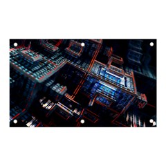 Fractal Cube 3d Art Nightmare Abstract Banner And Sign 5  X 3  by Cemarart