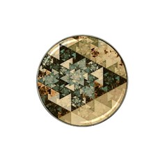 Triangle Geometry Colorful Fractal Pattern Hat Clip Ball Marker (4 Pack) by Cemarart