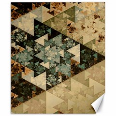 Triangle Geometry Colorful Fractal Pattern Canvas 8  X 10  by Cemarart