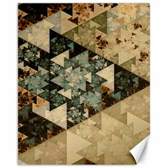 Triangle Geometry Colorful Fractal Pattern Canvas 16  X 20  by Cemarart