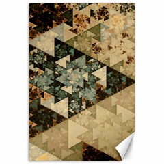 Triangle Geometry Colorful Fractal Pattern Canvas 24  X 36  by Cemarart