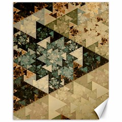 Triangle Geometry Colorful Fractal Pattern Canvas 11  X 14  by Cemarart