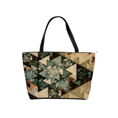 Triangle Geometry Colorful Fractal Pattern Classic Shoulder Handbag by Cemarart