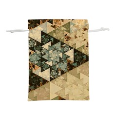 Triangle Geometry Colorful Fractal Pattern Lightweight Drawstring Pouch (l) by Cemarart