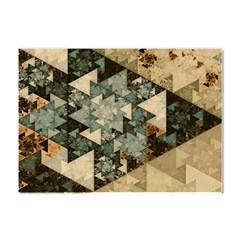 Triangle Geometry Colorful Fractal Pattern Crystal Sticker (a4) by Cemarart