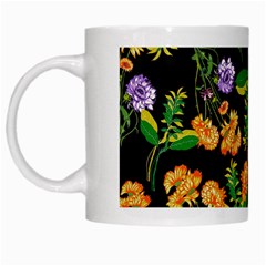 Flowers Pattern Art Floral Texture White Mug by Cemarart