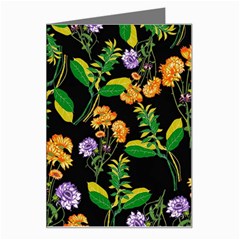 Flowers Pattern Art Floral Texture Greeting Card by Cemarart