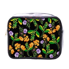 Flowers Pattern Art Floral Texture Mini Toiletries Bag (one Side) by Cemarart