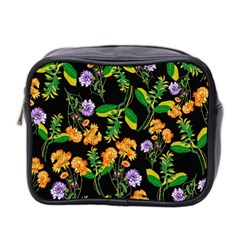 Flowers Pattern Art Floral Texture Mini Toiletries Bag (two Sides) by Cemarart