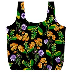 Flowers Pattern Art Floral Texture Full Print Recycle Bag (xl) by Cemarart