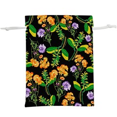 Flowers Pattern Art Floral Texture Lightweight Drawstring Pouch (xl) by Cemarart