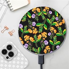 Flowers Pattern Art Floral Texture Wireless Fast Charger(white) by Cemarart