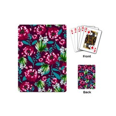 Flowers Pattern Art Texture Floral Playing Cards Single Design (mini) by Cemarart