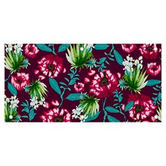 Flowers Pattern Art Texture Floral Banner And Sign 6  X 3  by Cemarart