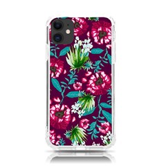 Flowers Pattern Art Texture Floral Iphone 11 Tpu Uv Print Case by Cemarart