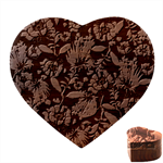 Flowers Pattern Art Texture Floral Heart Wood Jewelry Box Front