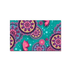 Floral Pattern Abstract Colorful Flow Oriental Spring Summer Sticker (rectangular) by Cemarart