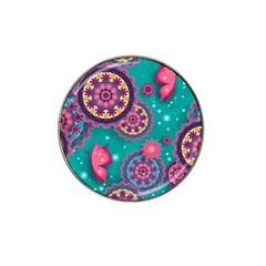 Floral Pattern Abstract Colorful Flow Oriental Spring Summer Hat Clip Ball Marker (10 Pack) by Cemarart