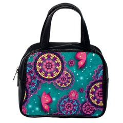 Floral Pattern Abstract Colorful Flow Oriental Spring Summer Classic Handbag (one Side) by Cemarart