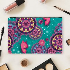 Floral Pattern Abstract Colorful Flow Oriental Spring Summer Cosmetic Bag (large) by Cemarart