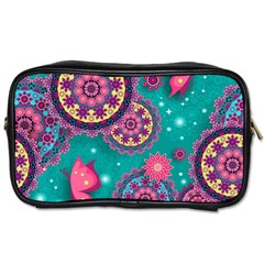 Floral Pattern Abstract Colorful Flow Oriental Spring Summer Toiletries Bag (two Sides) by Cemarart