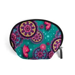 Floral Pattern Abstract Colorful Flow Oriental Spring Summer Accessory Pouch (small) by Cemarart