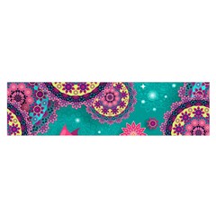 Floral Pattern Abstract Colorful Flow Oriental Spring Summer Oblong Satin Scarf (16  X 60 ) by Cemarart