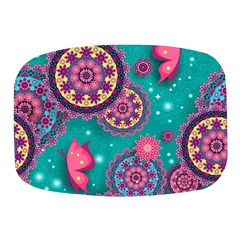 Floral Pattern Abstract Colorful Flow Oriental Spring Summer Mini Square Pill Box by Cemarart