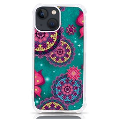 Floral Pattern Abstract Colorful Flow Oriental Spring Summer Iphone 13 Mini Tpu Uv Print Case by Cemarart