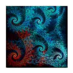 Fractal Art Spiral Ornaments Pattern Tile Coaster by Cemarart