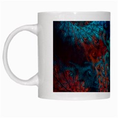 Fractal Art Spiral Ornaments Pattern White Mug by Cemarart