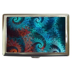 Fractal Art Spiral Ornaments Pattern Cigarette Money Case by Cemarart