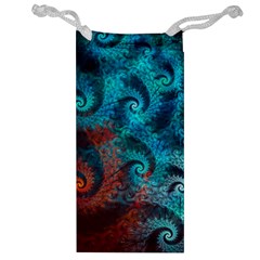 Fractal Art Spiral Ornaments Pattern Jewelry Bag by Cemarart