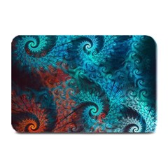 Fractal Art Spiral Ornaments Pattern Plate Mats by Cemarart