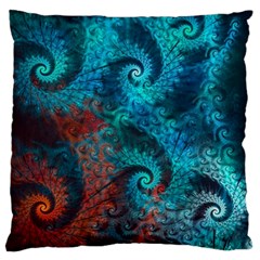 Fractal Art Spiral Ornaments Pattern Standard Premium Plush Fleece Cushion Case (one Side) by Cemarart