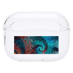 Fractal Art Spiral Ornaments Pattern Hard Pc Airpods Pro Case by Cemarart