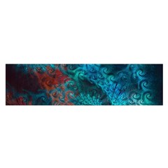 Fractal Art Spiral Ornaments Pattern Oblong Satin Scarf (16  X 60 ) by Cemarart