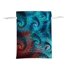 Fractal Art Spiral Ornaments Pattern Lightweight Drawstring Pouch (s) by Cemarart