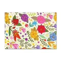 Colorful Flowers Pattern Sticker A4 (10 pack)