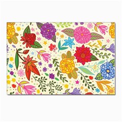 Colorful Flowers Pattern Postcards 5  x 7  (Pkg of 10)