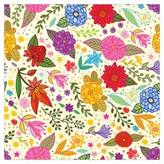 Colorful Flowers Pattern Lightweight Scarf 