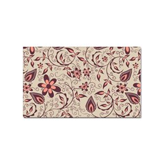 Violet Floral Pattern Flowers Vintage Flora Patterns Sticker (rectangular) by Cemarart