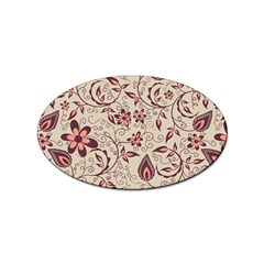 Violet Floral Pattern Flowers Vintage Flora Patterns Sticker Oval (10 Pack) by Cemarart