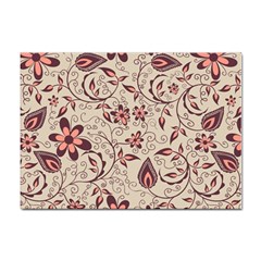 Violet Floral Pattern Flowers Vintage Flora Patterns Sticker A4 (100 Pack) by Cemarart