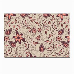 Violet Floral Pattern Flowers Vintage Flora Patterns Postcards 5  X 7  (pkg Of 10) by Cemarart