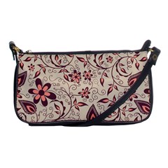 Violet Floral Pattern Flowers Vintage Flora Patterns Shoulder Clutch Bag by Cemarart