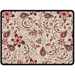 Violet Floral Pattern Flowers Vintage Flora Patterns Two Sides Fleece Blanket (Large) 80 x60  Blanket Front