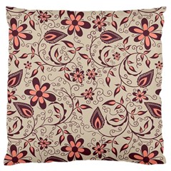 Violet Floral Pattern Flowers Vintage Flora Patterns Standard Premium Plush Fleece Cushion Case (two Sides) by Cemarart